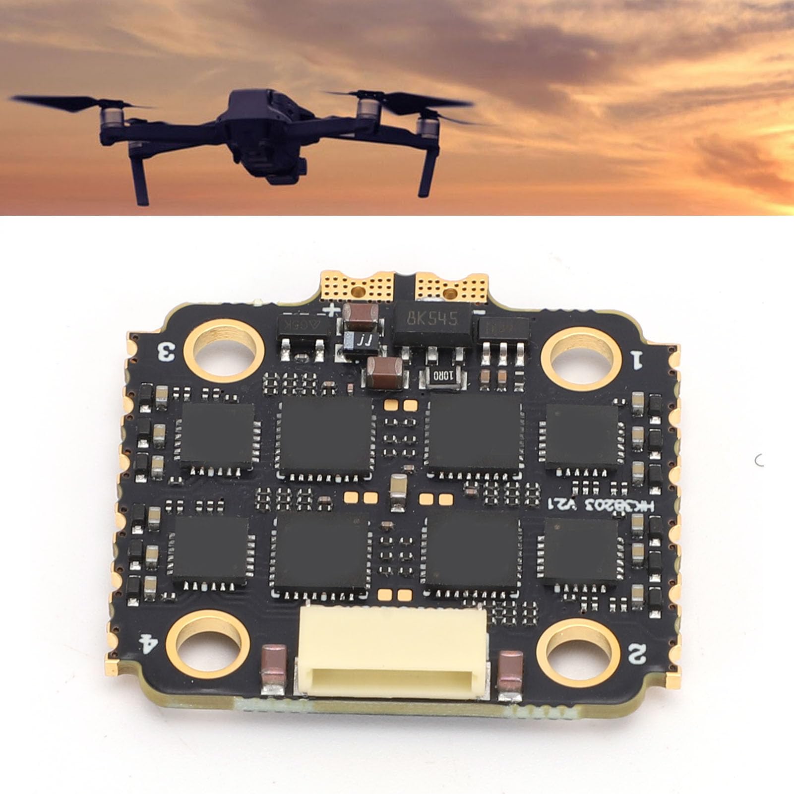 Generic Wysokowydajny Bezszczotkowy Kontroler Prędkości ESC 40A 4 w 1 do Quadkopterów Wyścigowych FPV, Kompaktowa i Lekka Konstrukcja do Popularnych Dronów