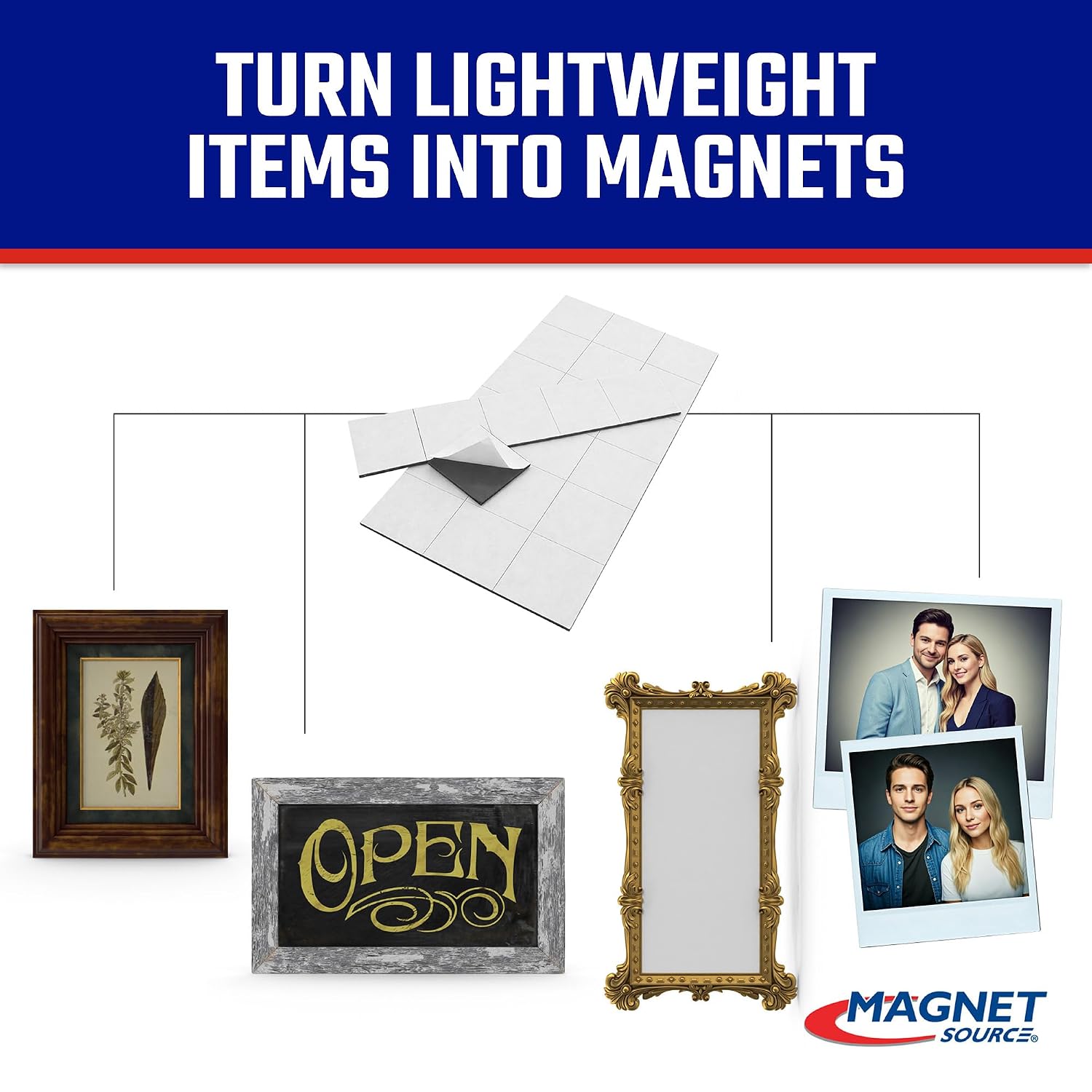 Master Magnetics ZGN60APAADCR4X6X6 Flexible Magnet Squares with Adhesive Back, 1/16" Thick, 1" Wide, 1" Length Scored on Sheet, 144-1" x 1" Pieces (Pack of 144) image 4