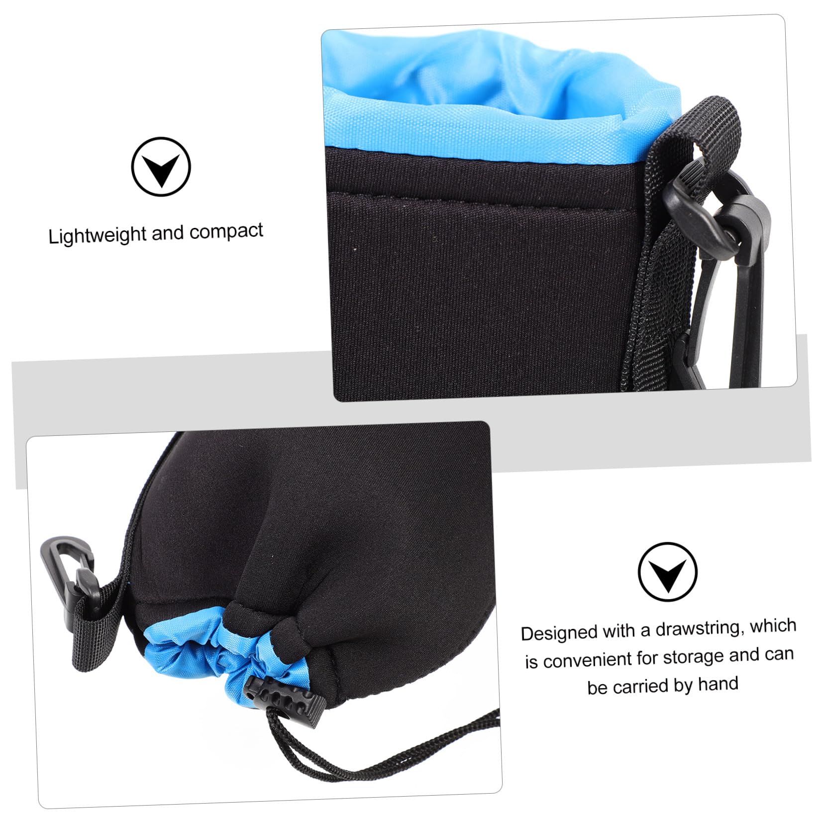 Veemoon 2 Series Estuche para Lentes De Cámara De Neopreno De Fundas Protectoras Resistentes con Cierre para Fotógrafos Profesionales Y Aficionados 4 Piezas*2