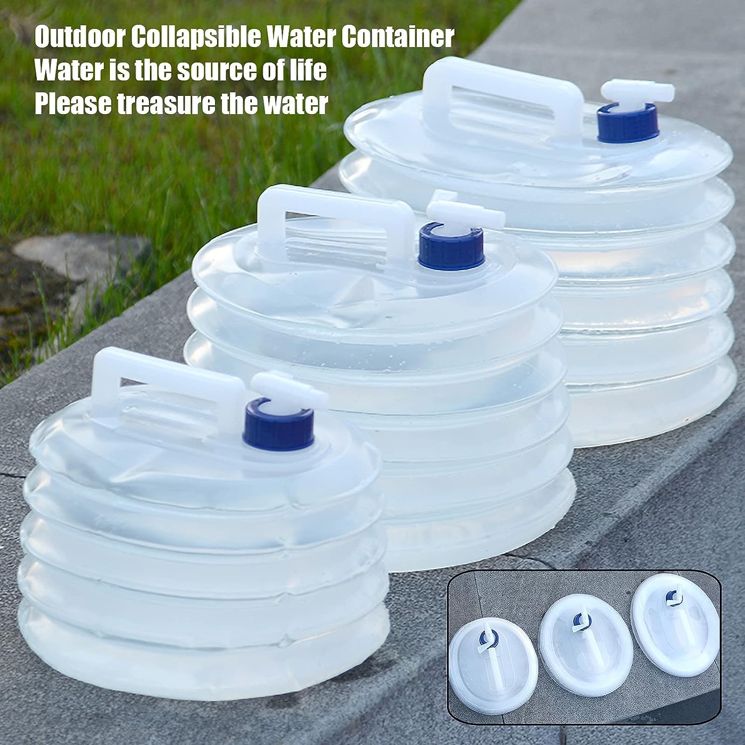 Récipient à eau, récipients à eau pour le camping, Seau de stockage d'eau pliable réservoirs de transport d'eau réservoirs de transport d'eau pliables portables for camping randonnée escalade pêche (t