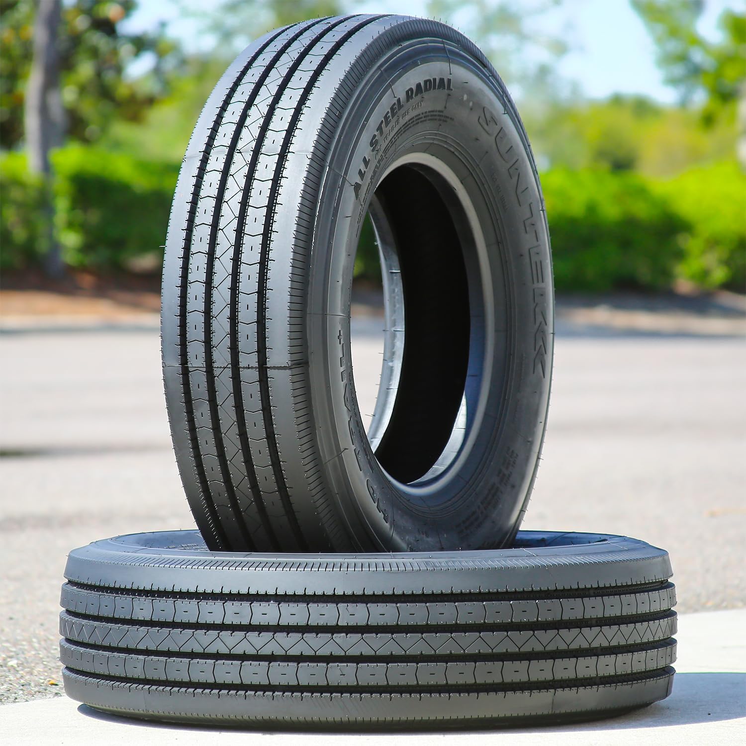 Set of 2 (TWO) Suntek HD Trail + Premium Trailer Radial Tires-ST235/80R16 235/80/16 235/80-16 129/125M Load Range G LRG 14-Ply BSW Black Side Wall