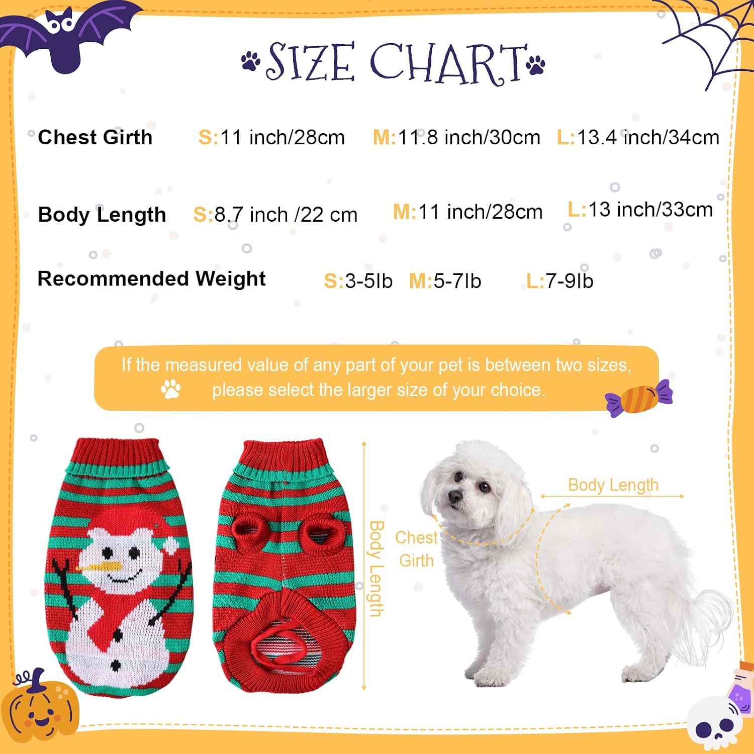 3 Pack Halloween Thanksgiving Christmas Dog Cat Sweaters Sets Dogs Fall Clothes Pumpkin Turkey Snowman Dog Cat Knit Sweaters Pets Costumes for Holiday Dogs Cats Pets(Small)