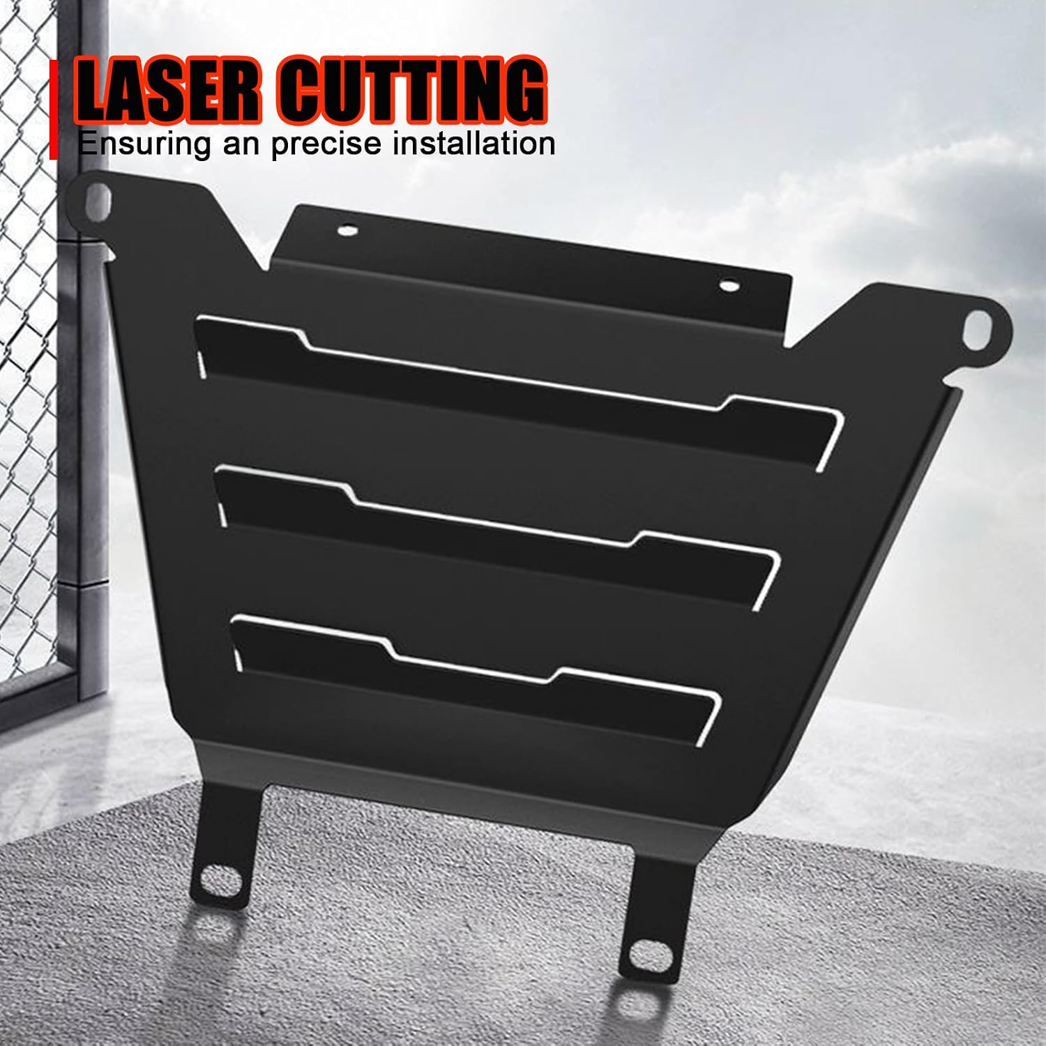 Lower Engine Guard Protector Radiator Guard Protection Engine Cover Protector Compatible with CFMOTO Ibex 450 2025,Aluminum Alloy,Laser Cutting,Powder Coasting,Black,CFMOTO Ibex 450 Accessories