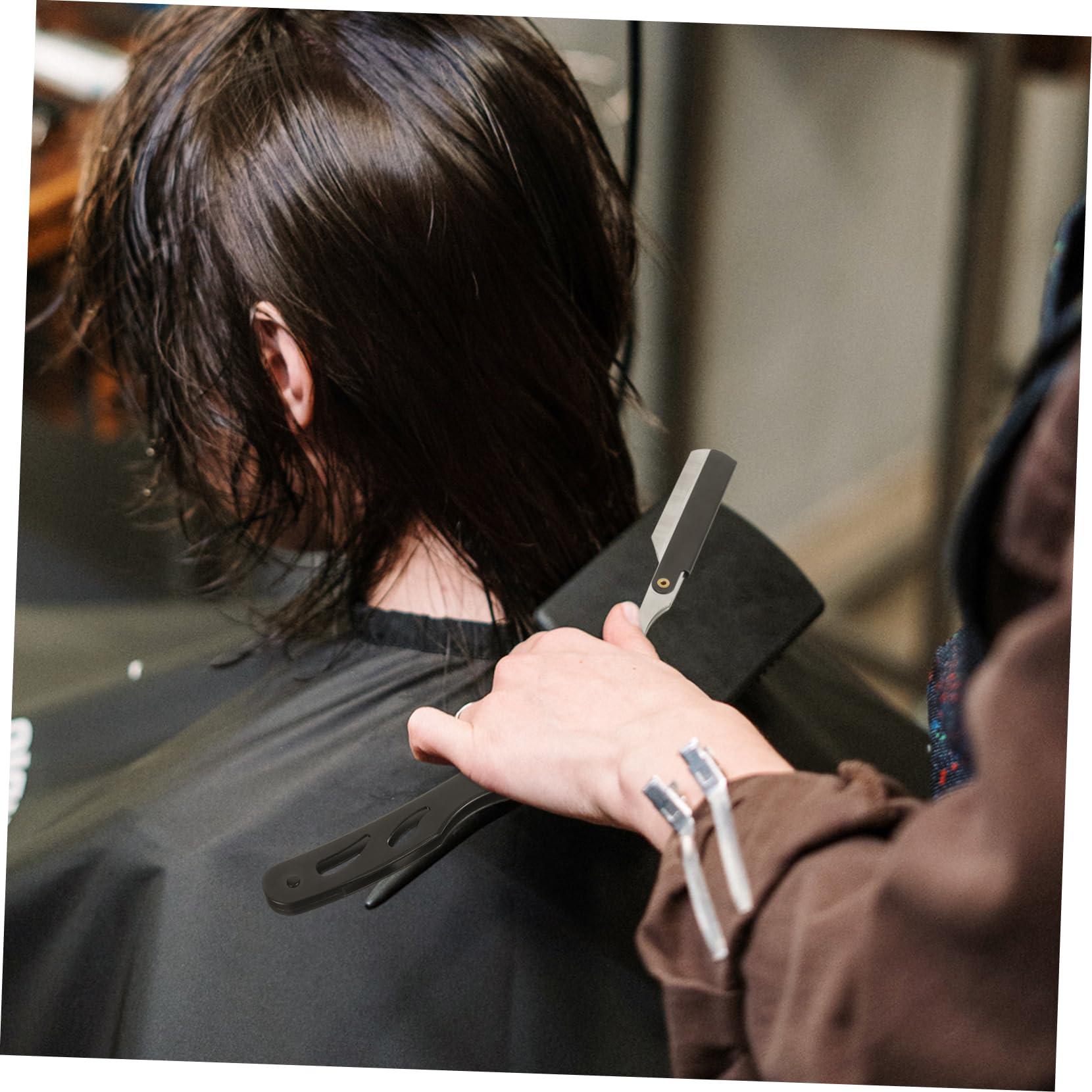 TOVINANNA Practical Vintage Razor Men's Manual Beard Shaver Single Blade Razor Hair Cutting Tool