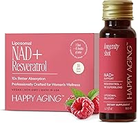 Vista 7 de Happy Aging Suplemento líquido de resveratrol NAD+, alternativa NMN, ribósido liposomal de nicotinamida y antioxidantes para apoyo energético, salud