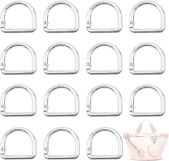 D Ring Spring, Semicircle Metal Spring Key Ring, Buckles Clasp Clamps for Backpacks Purse Strap DIY Accessories