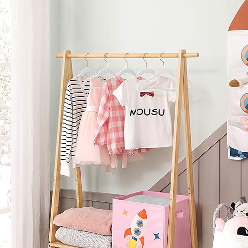 Miniatura 7 de Paquete de 50 perchas de terciopelo antideslizantes para bebés con ganchos giratorios, organizadores de armario para niños pequeños que ahorran