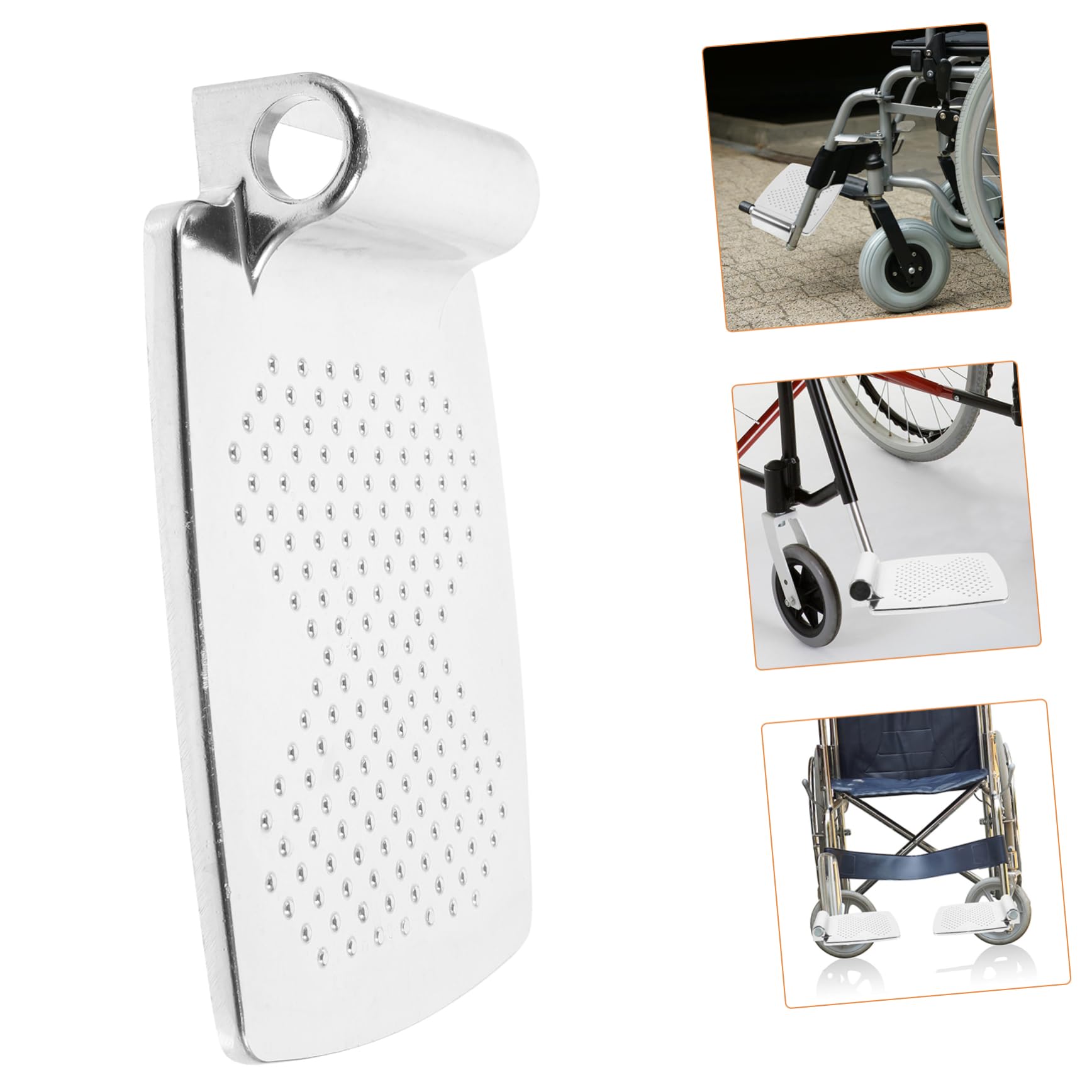 Reposapiés 2 Piezas Silla de Ruedas para Aleación de Aluminio Plata Elevadores Aplicables Seguros y Resistentes para Personas Mayores y Discapacitados