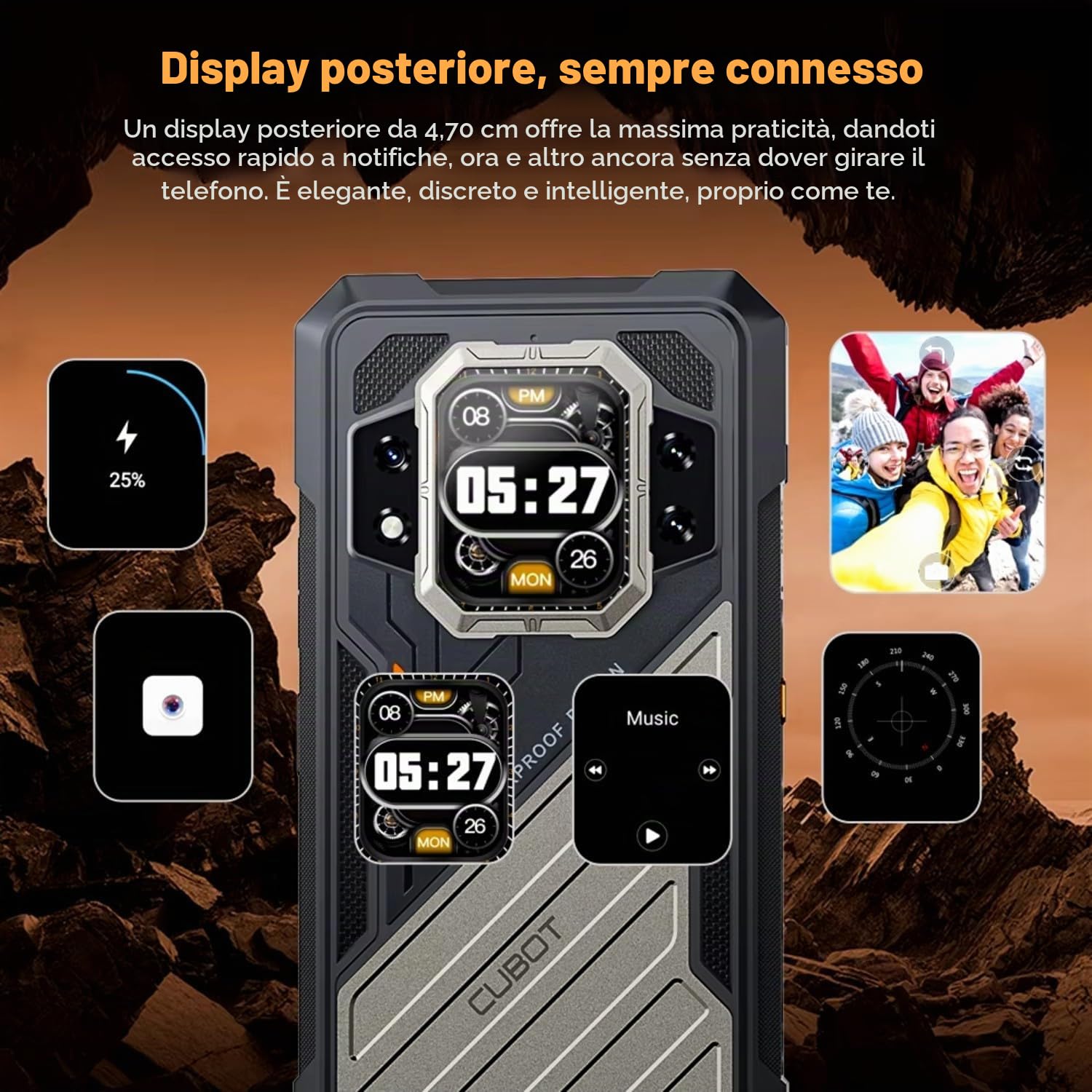 KingKong X PRO 5G 24GB RAM + 256GB ROM - Smartphone 6.72" FHD+ 144Hz, Camera 100 MP, Batteria 10200mAh, Android 14, Dimensity 8200, Nero.