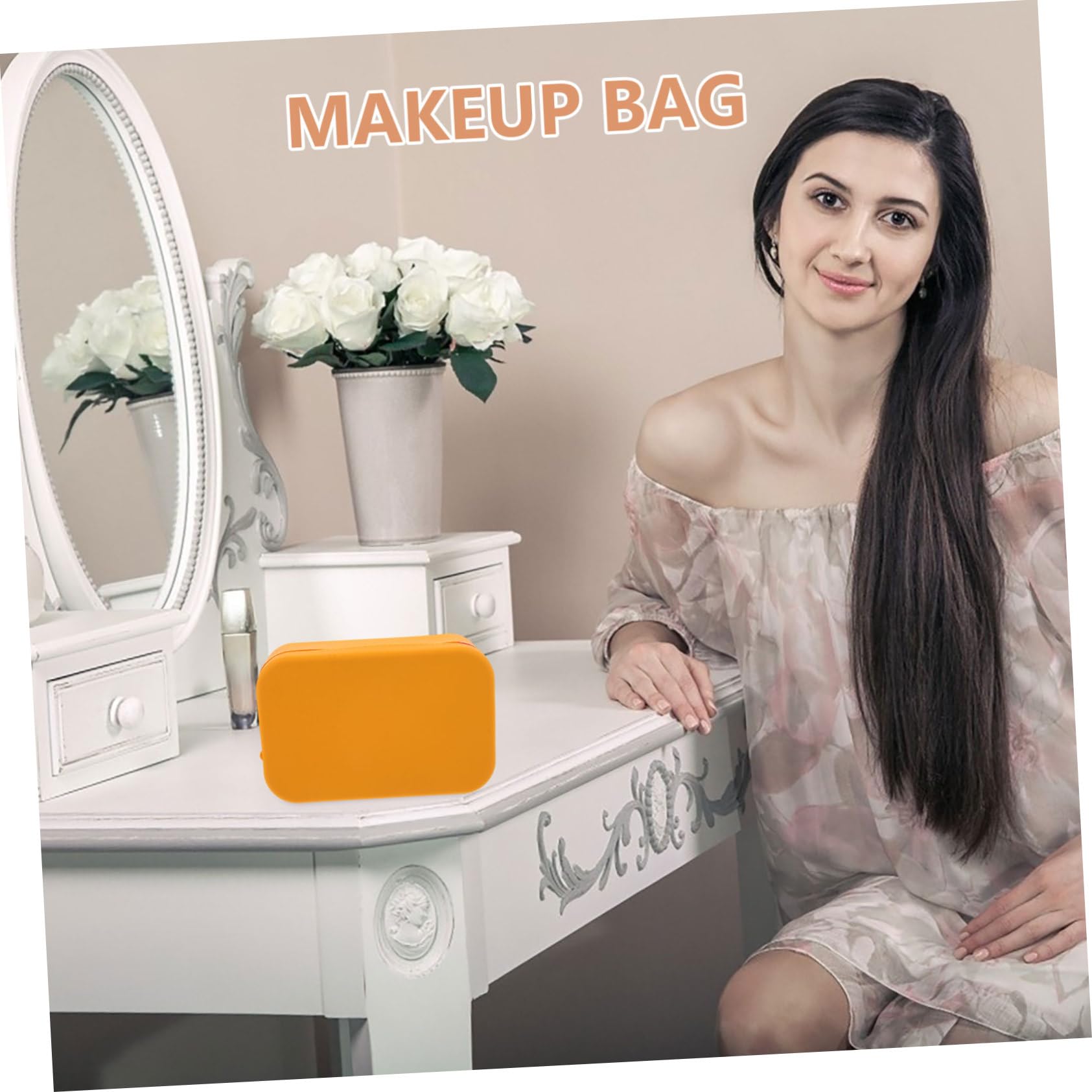 3 Piezas Bolsa de Maquillaje de Silicona de Gran Capacidad y Organizador de Artículos
