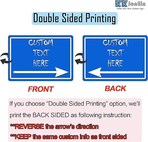 Miniatura 9 de Letrero de calle personalizado con flecha de 20 x 6 pulgadas, letrero de flecha personalizado de metal para direcciones, letrero de flecha