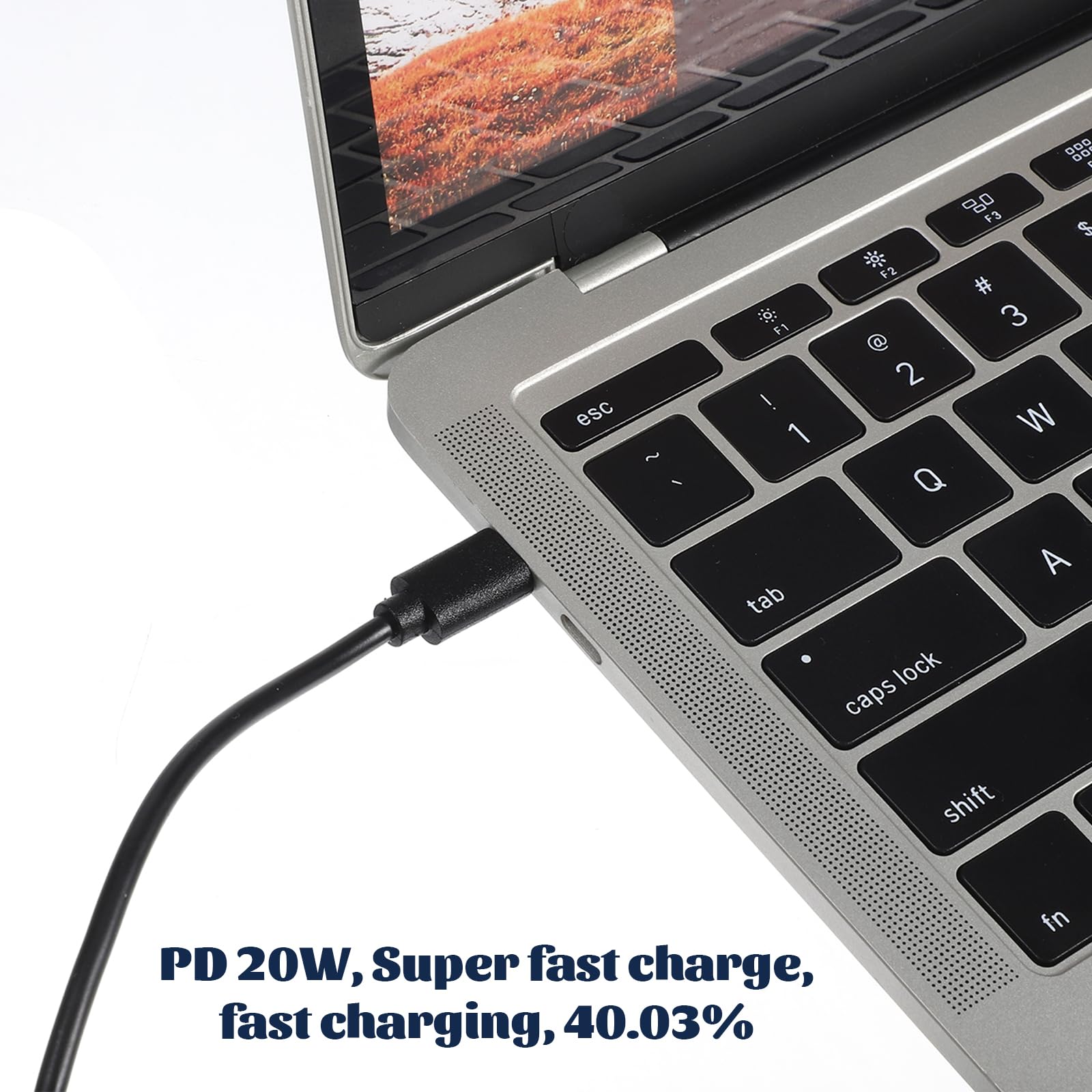 Paquete de 10 cables de carga USB C, cable USB-C a USB C de 1 pie de carga rápida de 60 W, color negro