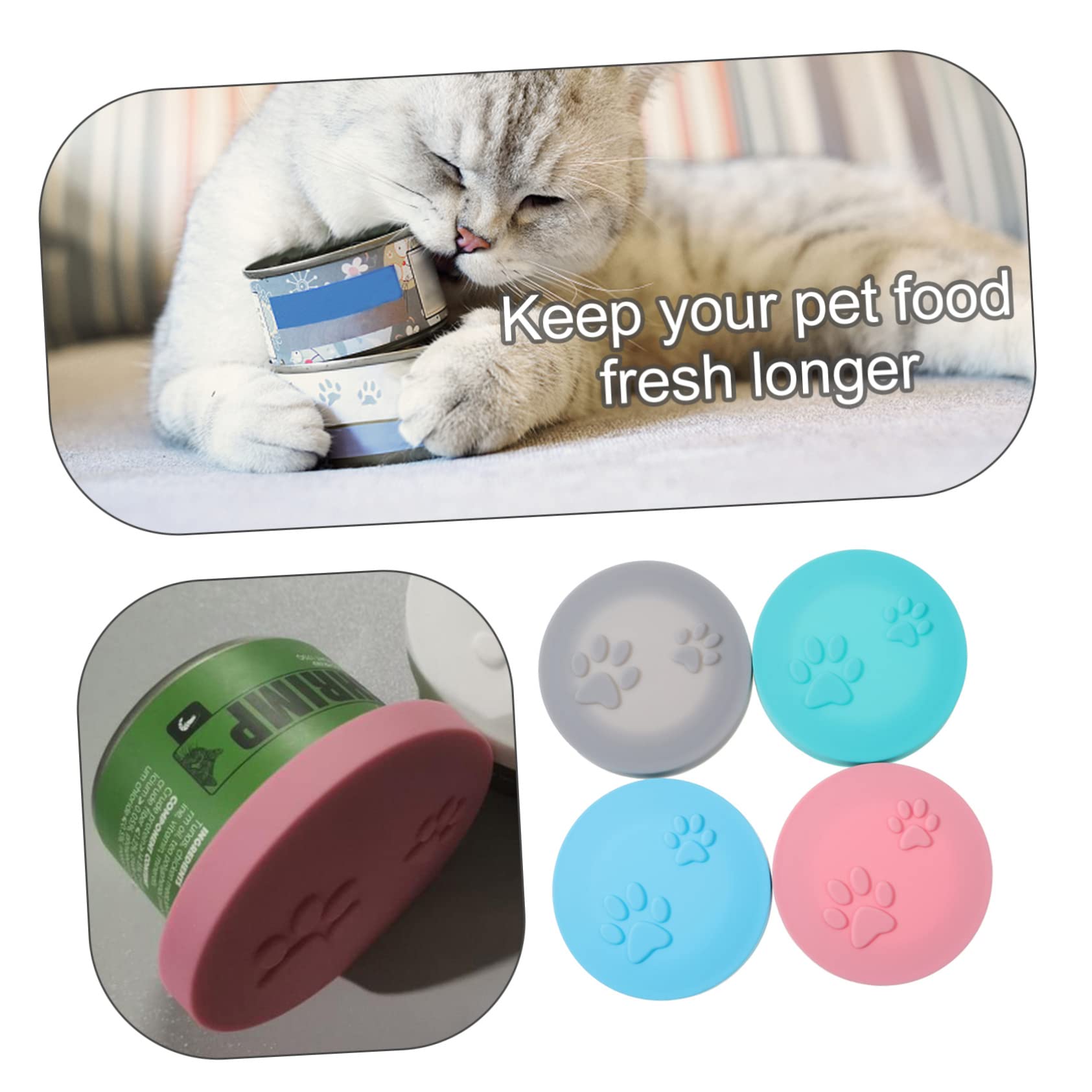 minkissy 12piezas De para Latas De Comida para Cubiertas Reutilizables para Almacenar Comida Húmeda y Olores El Refrigerador