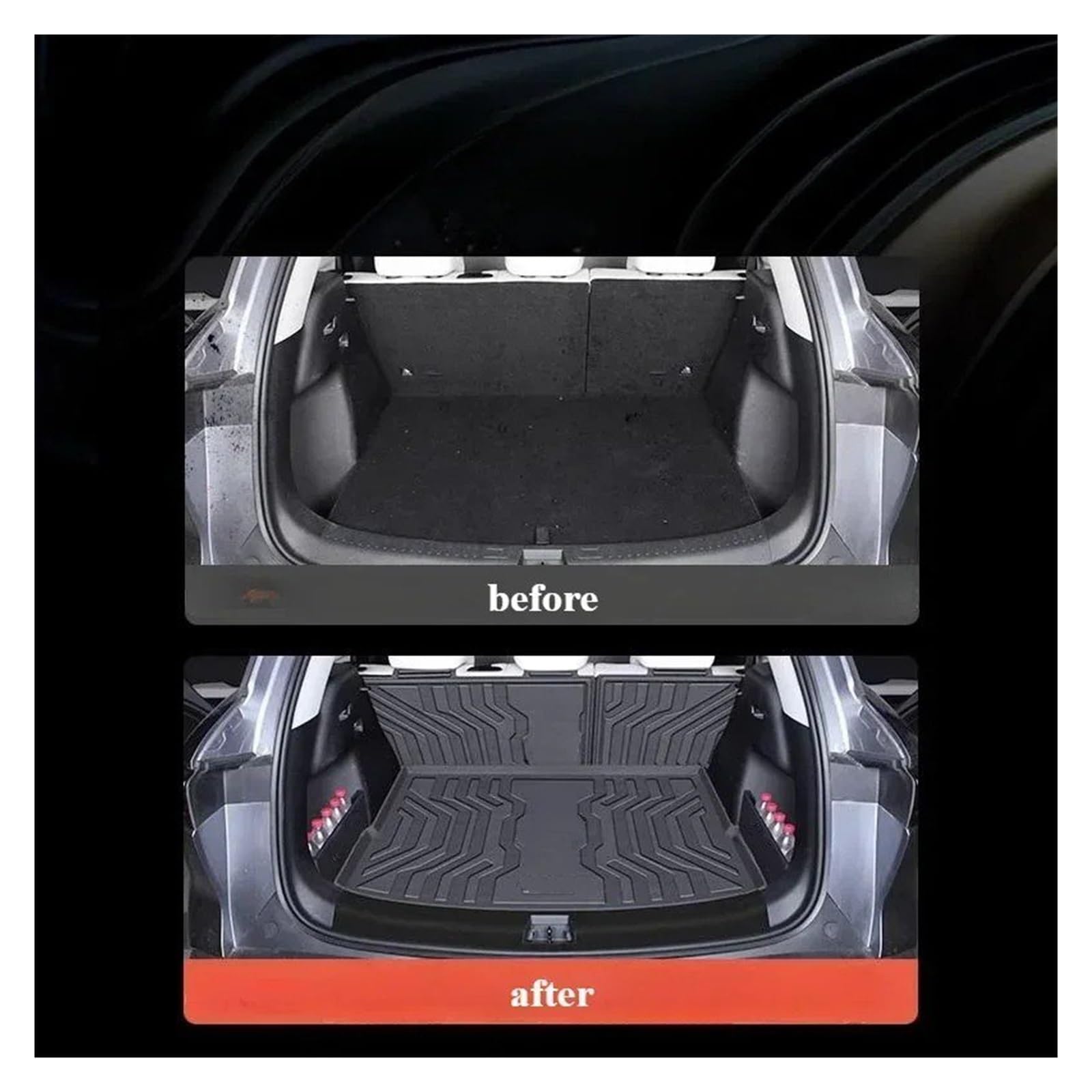 Kofferraumwanne Für BYD Für Yuan UP Für Yuan Für Pro Für ATTO 2 2024 2025 Hinten Sitz Rückenlehne Schutz Pad Stamm Matte Anti-Kick Pad Kofferraumschutz(Backing Cushion,Three Rear headrests)