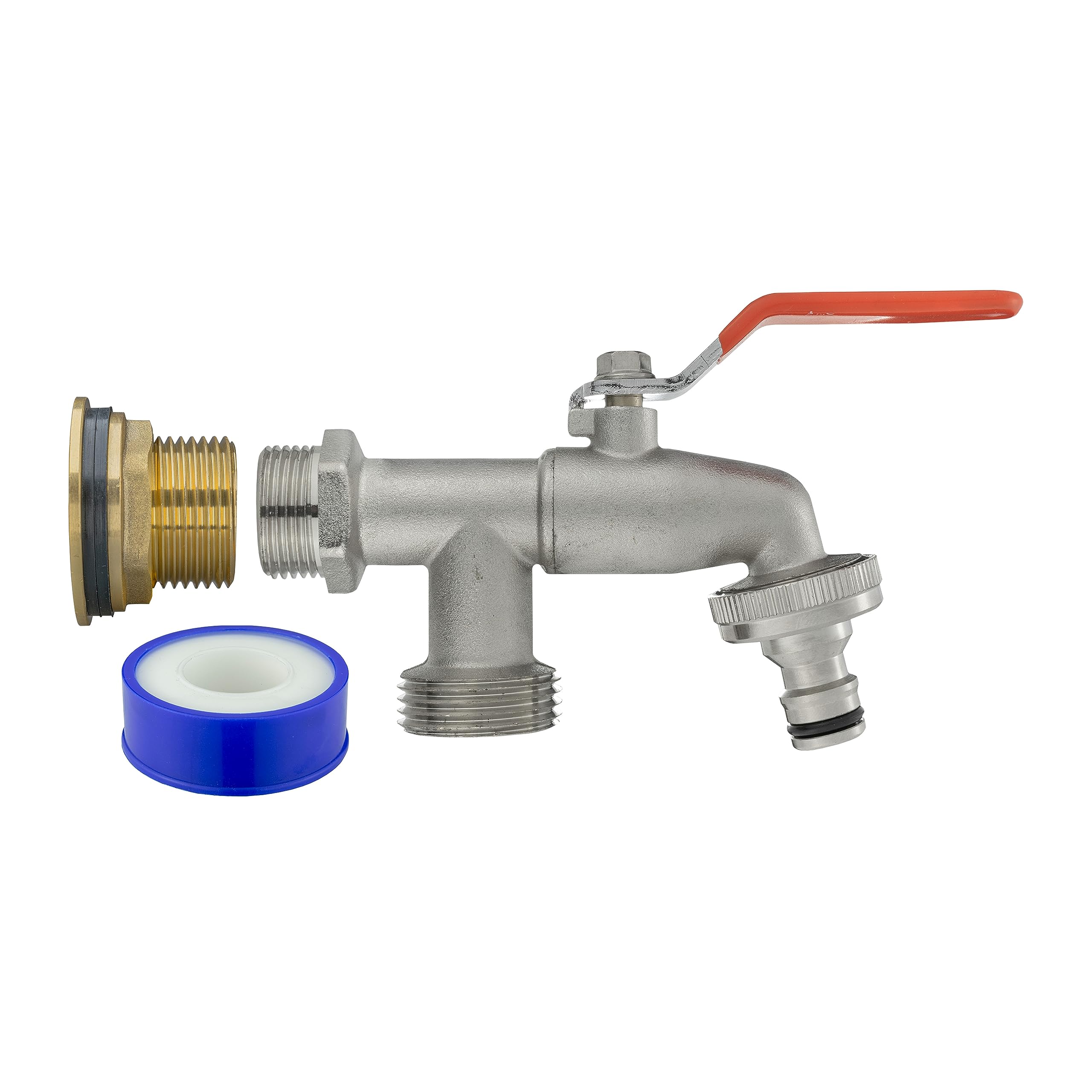 water butt/rain barrel outlet 1/2" bsp (21mm hole) adaptor/connector and range of taps (kit 5)