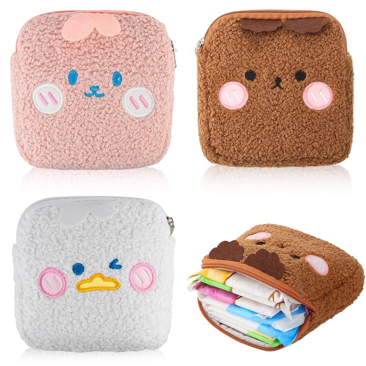 See full amazon price history chart for MAYCREATE® 3pcs Sanitary Pad Pouch 5.5in Plush Coin Purse Cute Cartoon Zipper Menstrual Sanitary Pads Napkin Storage Pouch Portable Lipstick Small Makeup Pouches for Women Girls for Tampons Tissues MAYCREATE® 3pcs Sanitary Pad Pouch 5.5in Plush Coin Purse Cute Cartoon Zipper Menstrual Sanitary Pads Napkin Storage Pouch Portable Lipstick Small Makeup Pouches for Women Girls for Tampons Tissues (B0D541HL14) Amazon Price History, Amazon Price Tracker