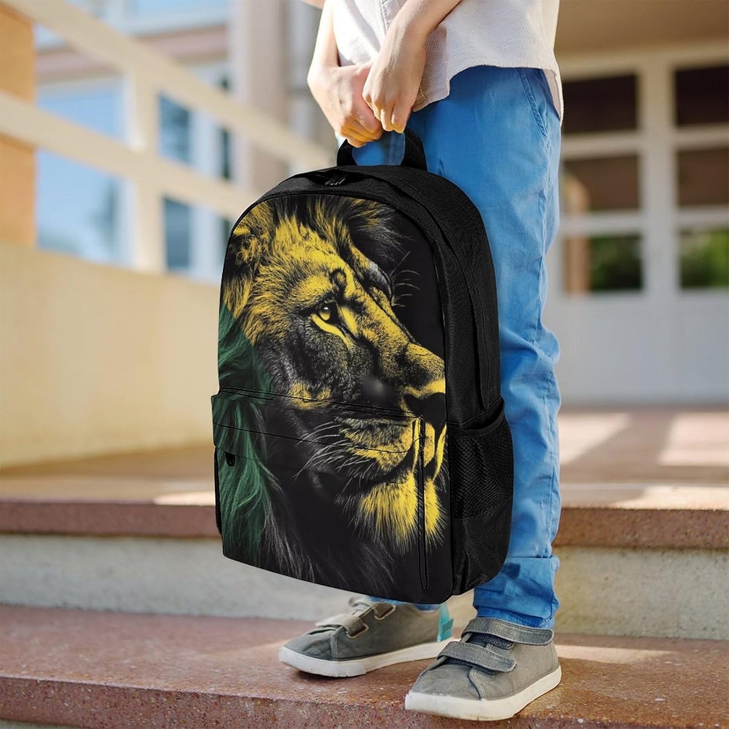 Jamaican Flag And Lion Laptop Backpack for Men Women Fashion Computer Bag Business Travel Daypack