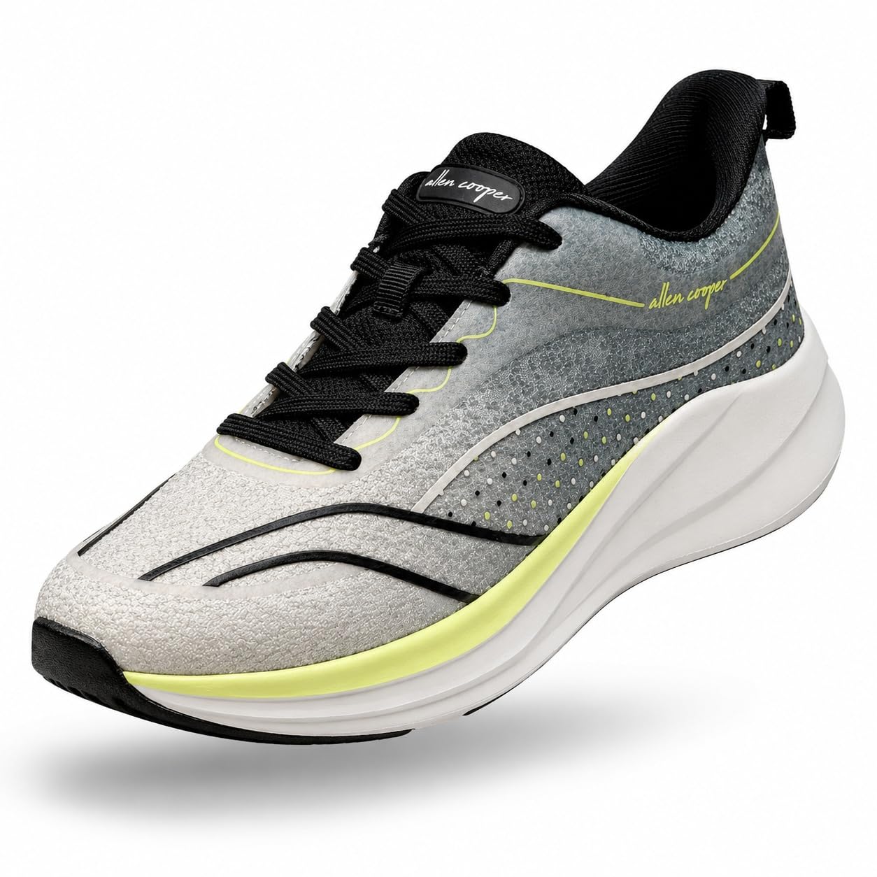 allen cooper Training,Road Running,Cricket,Gym,Sports Comfortable Extra Max Cusion with Memory Foam Insole Running Shoes for Men(457 Navy/Black/Grey-Sizes 6,7,8,9,10)-picture-47