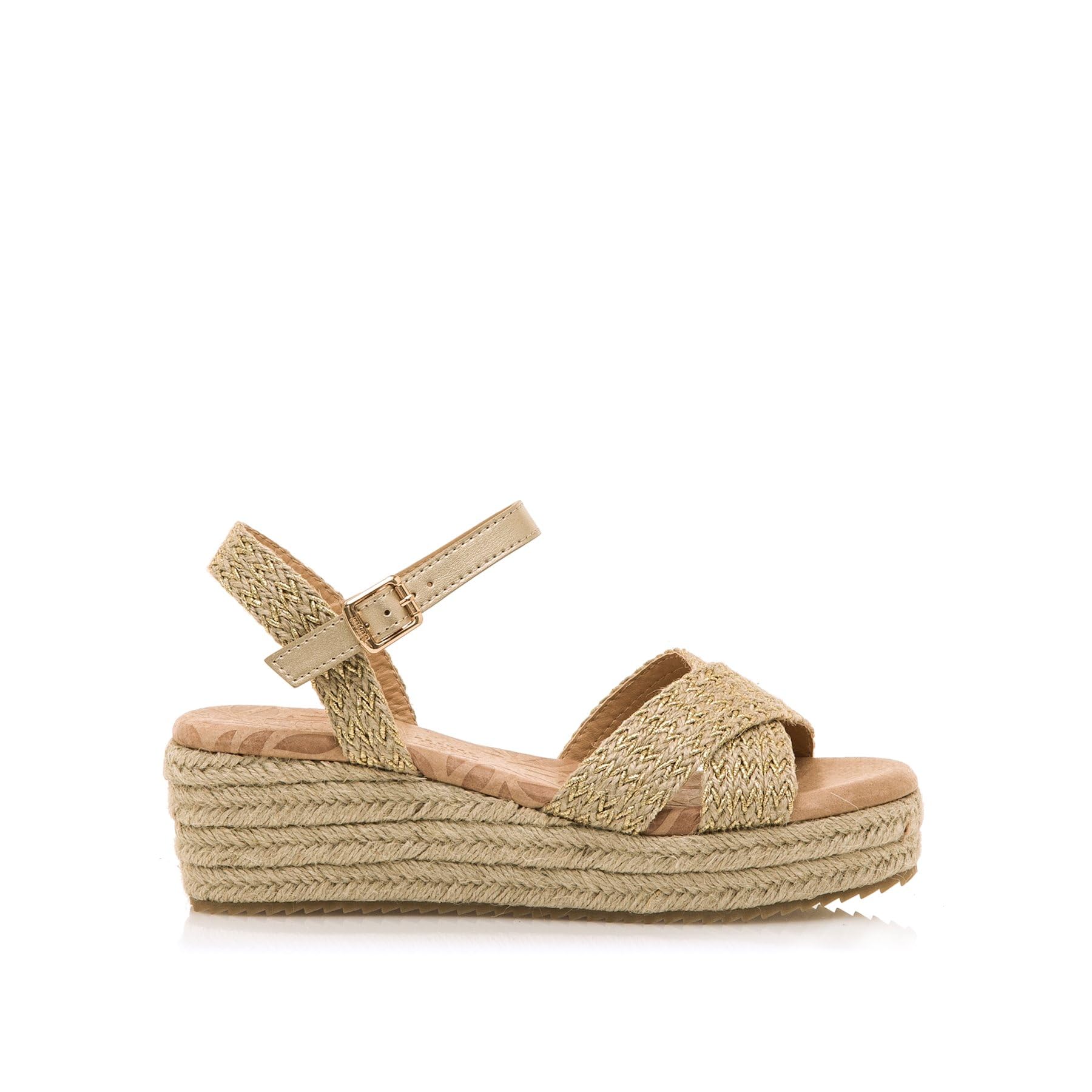 MTNG Sandalias de cuña Mujer Lita 59553 | 59631 | Yute Oro 251