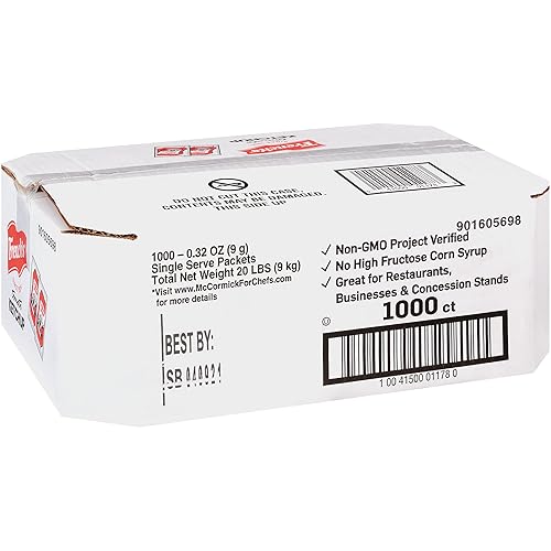 French's Paquetes de salsa de tomate, 1000 unidades, una caja de 1000 paquetes individuales de ketchup, perfectos para pedidos de comida para llevar