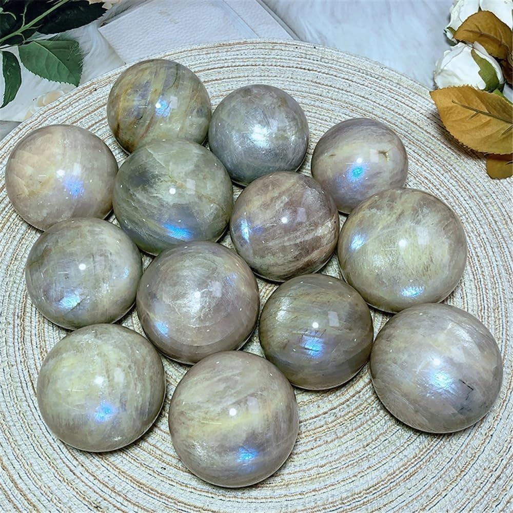 Crystal Stone Home Decor Natural Crystals Blue Flash Sphere Room Decor