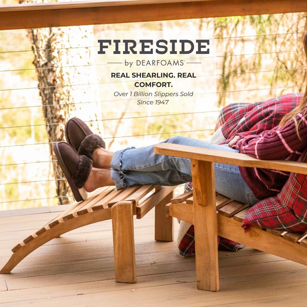 Fireside by Dearfoams Women's Fireside Sydney Shearling Fur Indoor/Outdoor Scuff Slipper With Wide Widths - Image 2