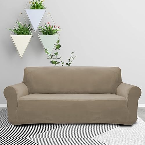 Miniatura 3 de Fundas elásticas para sillón, funda gruesa y suave para sofá, funda de terciopelo y felpa para sofá, protector elástico de muebles de 1234 asientos