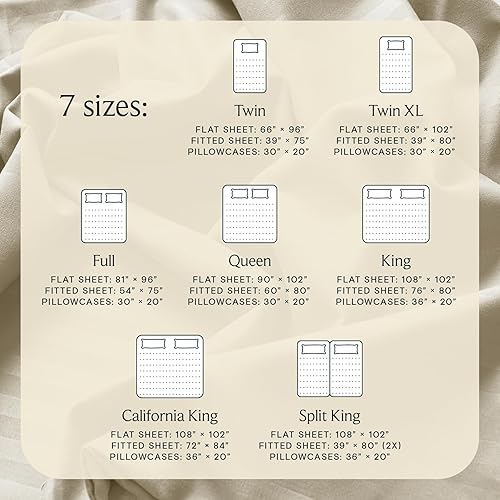 Miniatura 8 de LuxClub - Juego de sábanas, 6piezas, rayón hecho de bambú, esquinas tipo bolsillos profundos hasta 18in, sedosas, antiarrugas, frescas, aptas