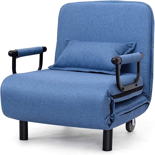 KOMFOTT Convertible Chair Bed, TriFold Sofa Bed with 5Position