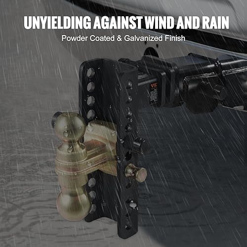 Miniatura 6 de VEVOR Enganche de remolque ajustable, caída de 8 pulgadas y montaje de bola de enganche de elevación de 6.5 pulgadas con receptor de 2 pulgadas,