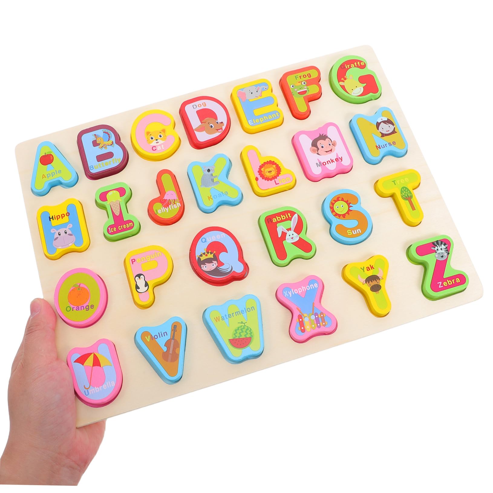 Puzzle in Legno Montessori 3 Pezzi per Bambini, Alfabeto | Numeri e Forme, Gioco Didattico per Prescolare, Coordinazione Occhio-mano, Regalo Natale e Capodanno