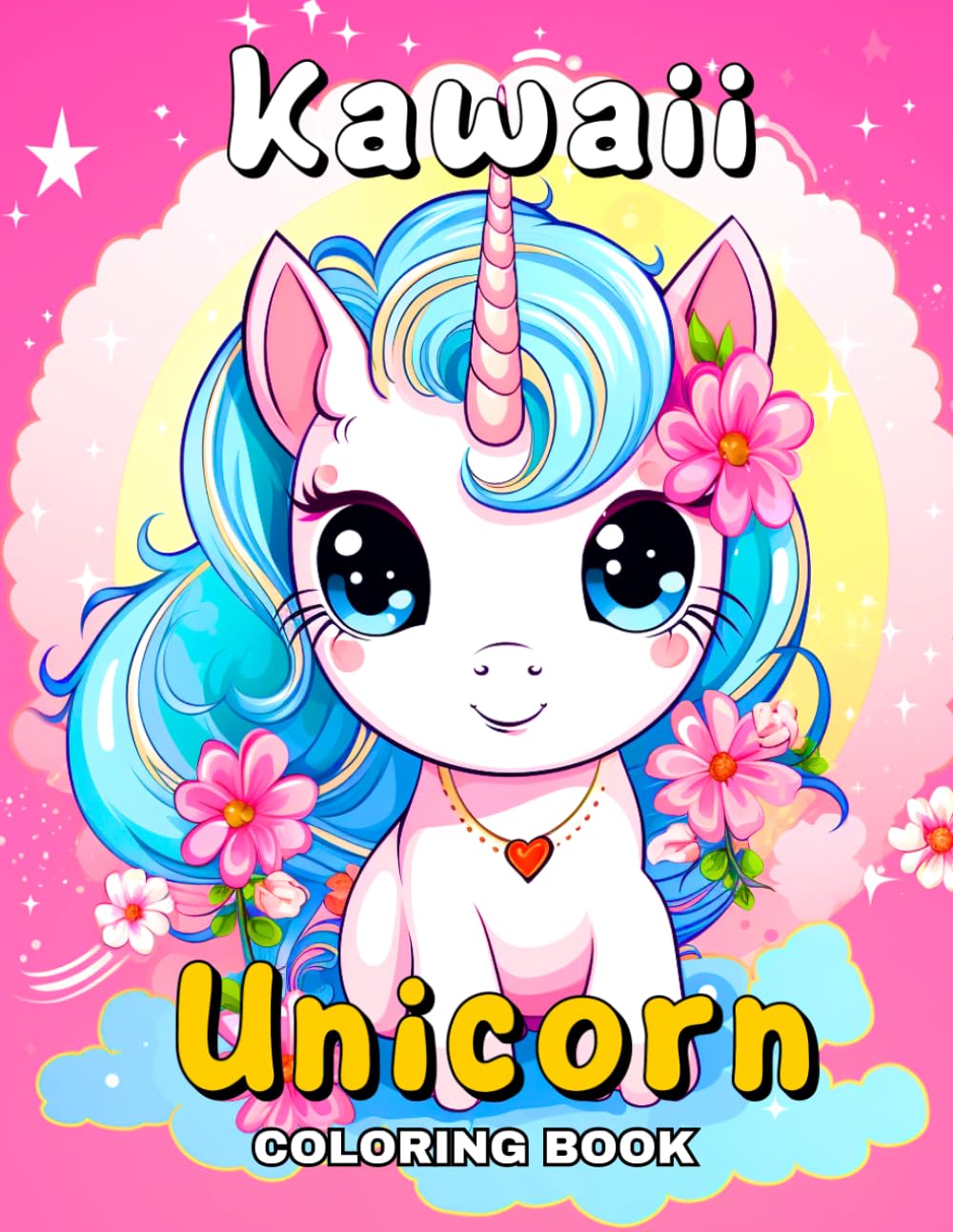 Kawaii Unicorn Coloring Book for Kids: 50 Magical and Cute Unicorns to Color for Children Ages 4-8 (Magical Creatures Coloring Collection – Dragons, Unicorns & Fantasy Fun for Kids)
