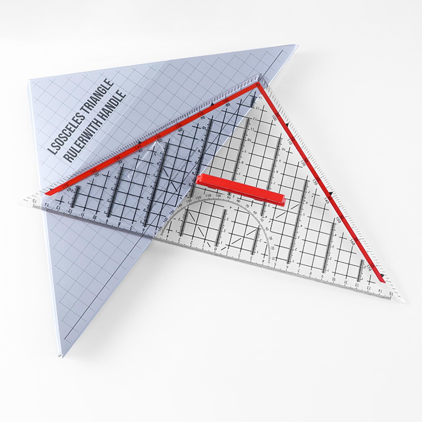 Righello Triangolare - Strumenti di Geometria Matematica Trasparenti, righelli Geometrici per architetti, Designer d'interni, Ingegneri e Studenti