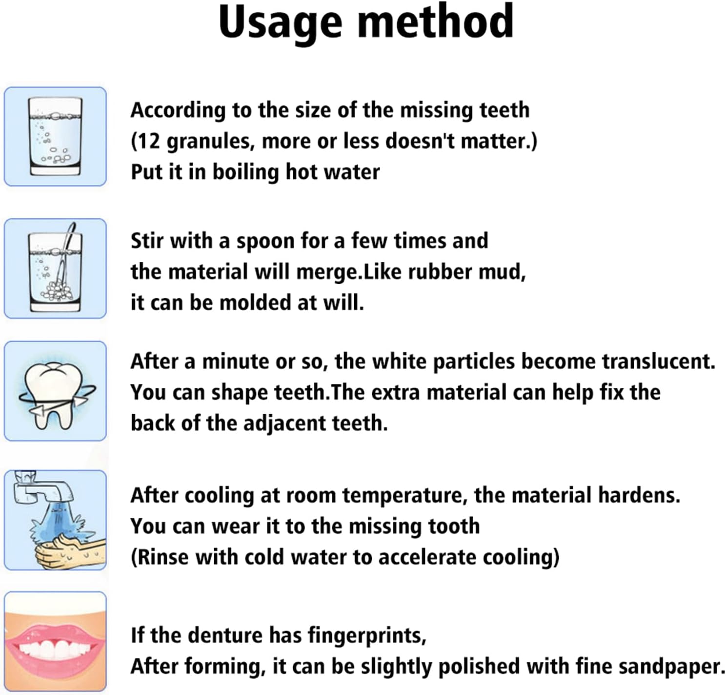 Thermal Forming False Teeth,Reusable Super Strong Non-Toxic Dental Solution 30ml, (1 Bottle)