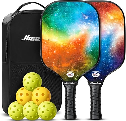 Hicober Juego de 2 paletas de pickleball