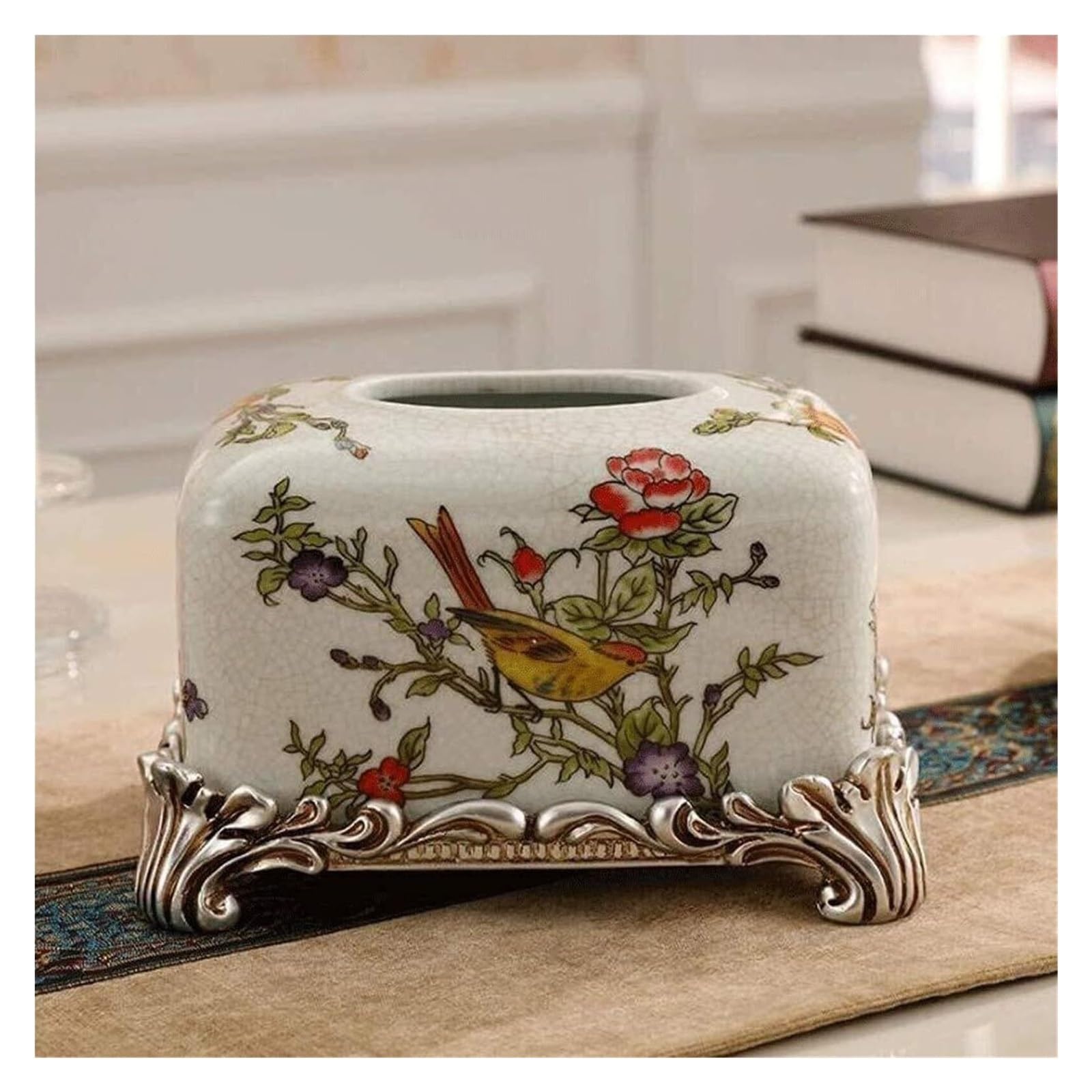 Pojemniki na chusteczki dekoracyjne pudełko na chusteczki pokrowiec domowy europejski klasyczny porcelanowy serwetnik potrzeby domowe