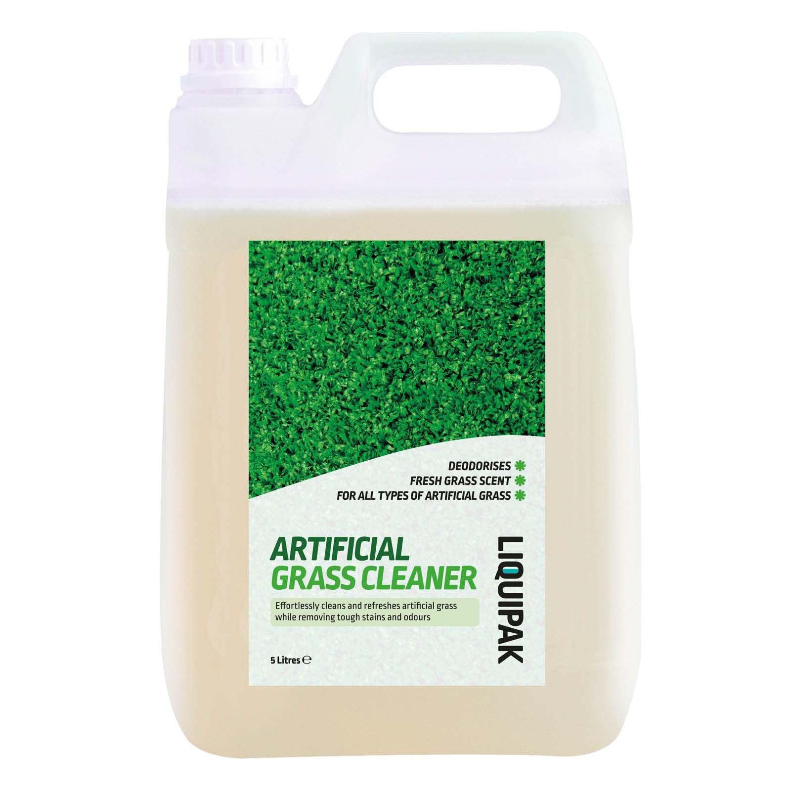 Liquipak Artificial Grass Cleaner 5L | Pet Friendly Concentrated AstroTurf Cleaner, Removes Stains & Eliminates Odours, Safe Disinfectant for Synthetic Lawns