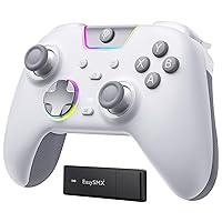 Vista 12 de EasySMX X05Pro Wireless PC Controller – Quiet-Press Buttons, 2-Stage Impulse Triggers, 2 Programmable Buttons, Hall Joysticks, 1000mAh Battery