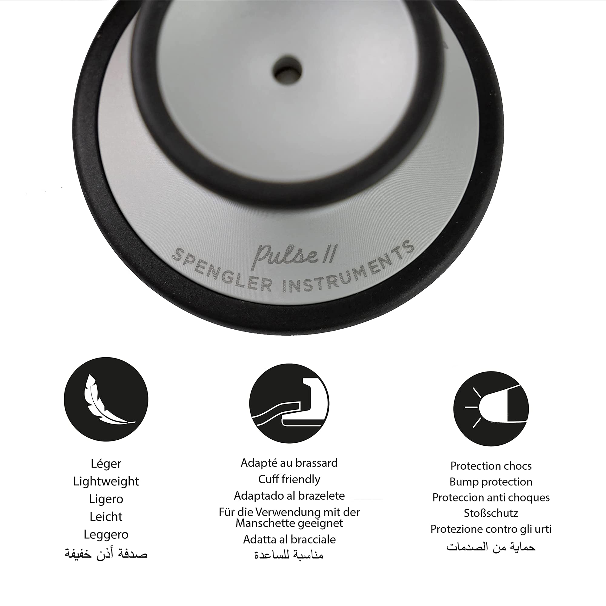 SPENGLER Pulse II Stéthoscope Infirmier Double Pavillon Carbon