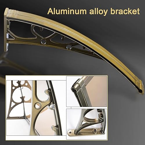 Miniatura 6 de KDDEON Toldo transparente para ventana de puerta de silencio, toldo para puerta frontal al aire libre, jardín patio Sun Shetter, cubierta de