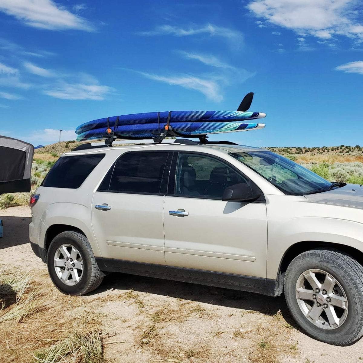 Lovinouse 2 Pack Lockable Tie Down Strap, with 3 Stainless Steel Cables, for Lashing Locking Kayak, Bike, Surfboard, 10 Feet Each