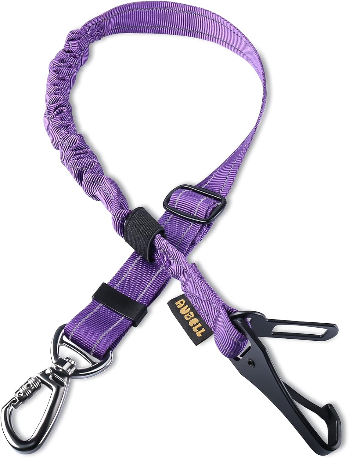 Dog Seatbelt, Updated 3-in-1 Pet Car Seat Belt for Dogs, Bungee Dog Car Tether with Clip Hook Latch & Buckle, Heavy Duty Dog Safety Belt…