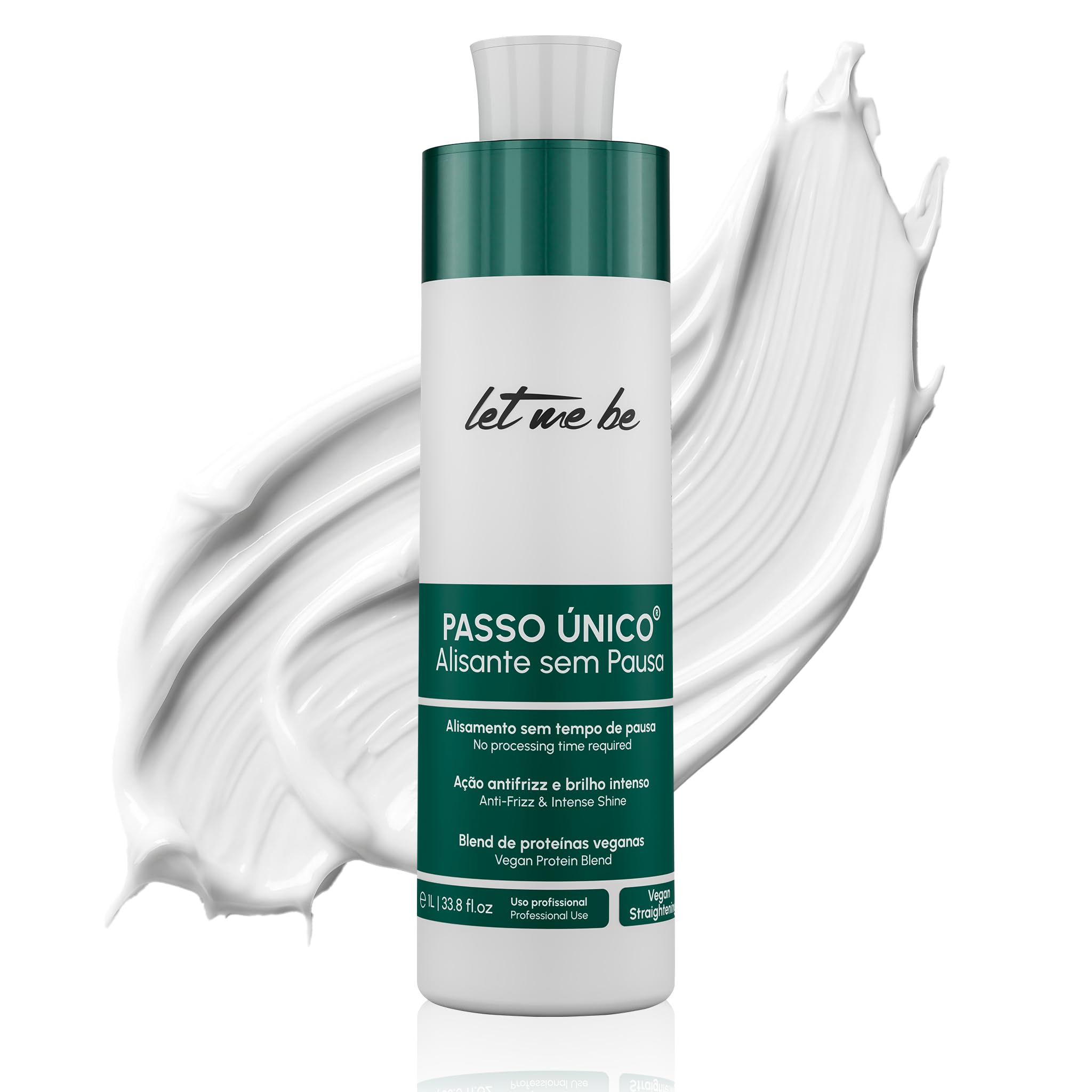Let Me Be – NEUES BRASILIANISCHES GLÄTTUNGSPRODUKT OHNE WARTEZEIT! Vegan – Die erste sofortige, formaldehydfreie 1-Schritt-Haarglättung mit Aminosäuren, hydrolysiertem Keratin und Proteinen (1L)