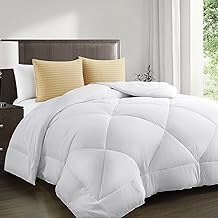 LANELIFE Soft Quilted Down Alternative Comforter Hypoallergenic -Lightweight Box Stitched Comforter 88"x88" Duvet Insert with Corner Tabs- Microfiber Fluffy Breathable Comforter Queen