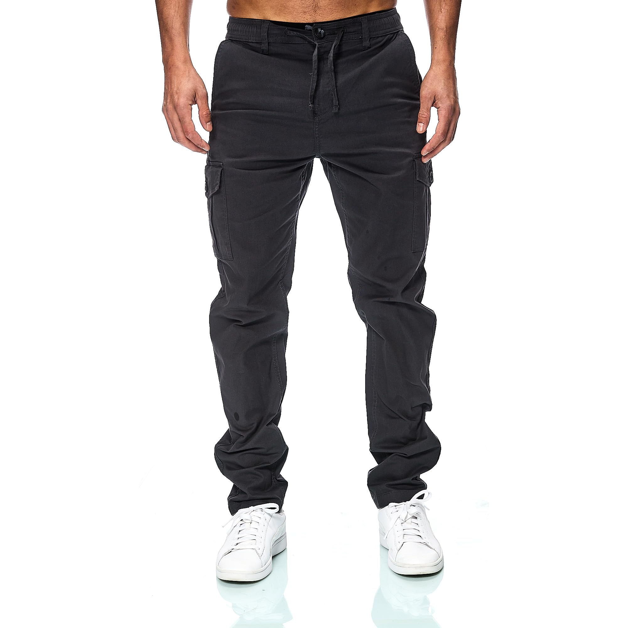 Smith & Solo Cargohose Herren – Chino Hose Cargo Hosen Stretch, Arbeitshosen Baggy Baumwolle, Activewear für Herren mit Taschen Kordelzug