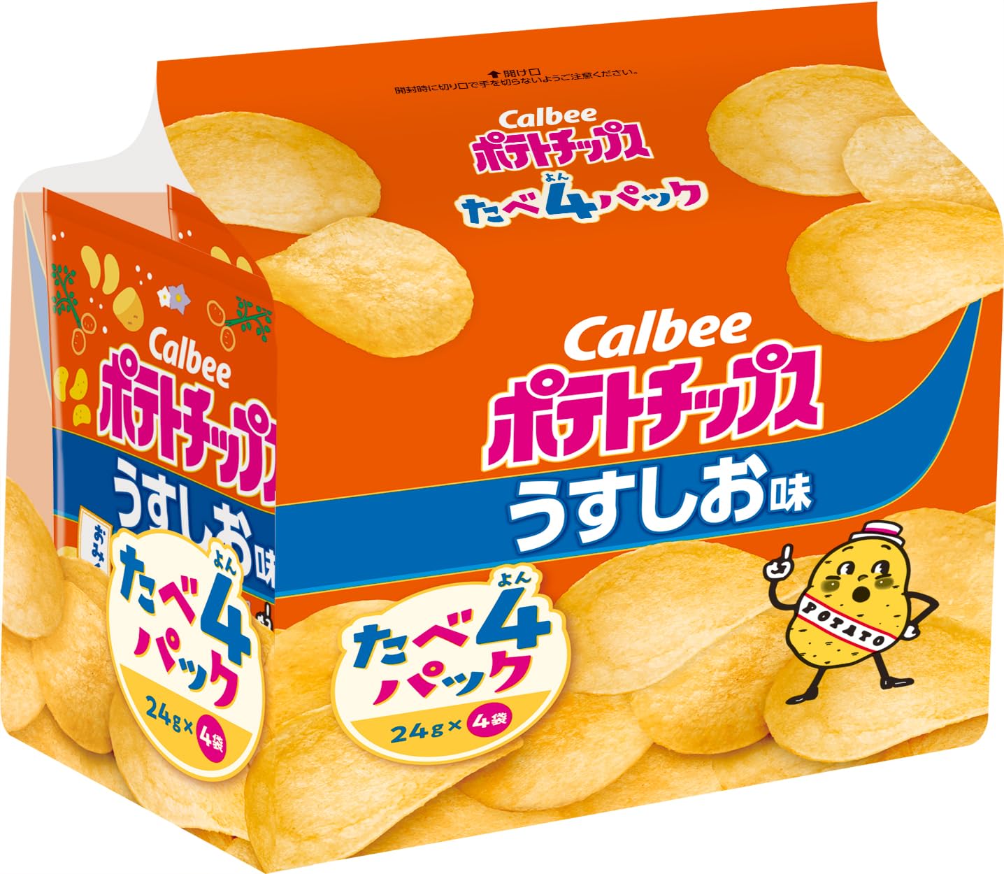 Amazon.co.jp: カルビー ポテトチップスうすしお味たべよんパック 96g