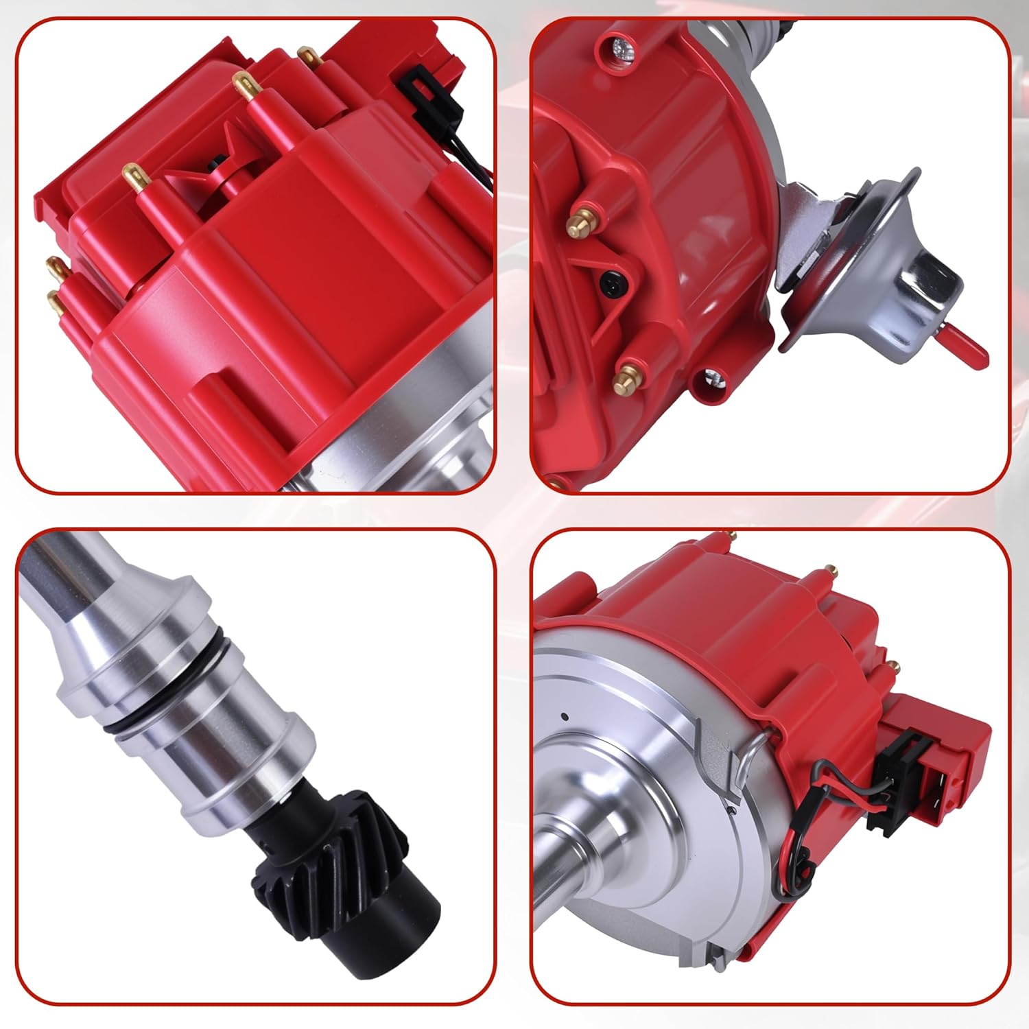 Ignition Distributor With Cap & Rotor Compatible With 1968-1976 Oldsmobile Olds V8 260 307 330 350 400 403 425 455 Engine Replace 1045511 403RHEI PC6009 PE328 HEI Distributor