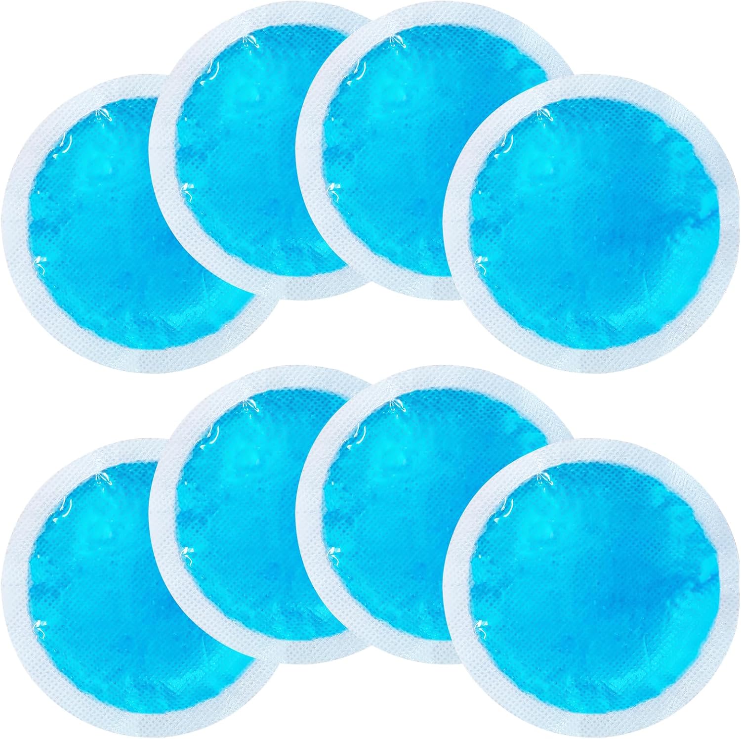 8PCS Small Hot & Cold Gel Packs for Pain Relief, Reusable Blue Cold Pack Ice Packs with Cloth Backing for Swelling, Bruises, Injuries, Surgery, Toothache (8 Pack)