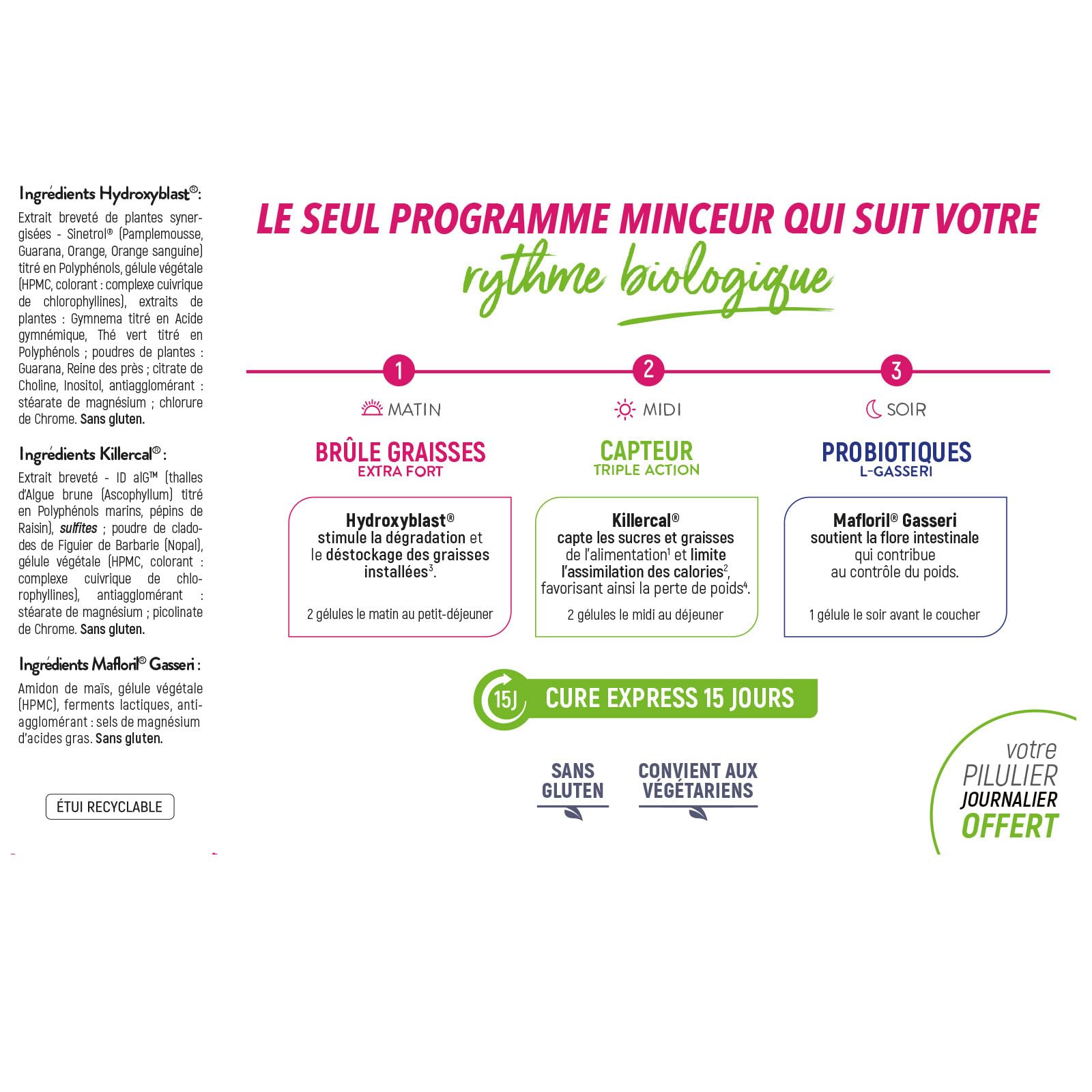 STC Nutrition Pack Minceur Totale gestion de la silhouette lot de 2 | Probiotiques, L-Gasseri, assimilation des calories, thé vert, nopal, ascophyllum