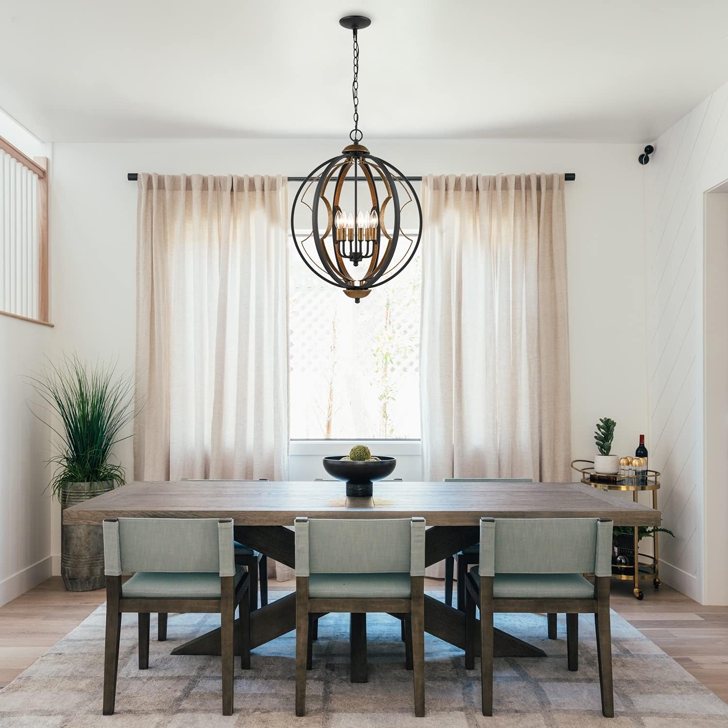 Bіg Sаlе HUANXIN Vintage Globe Chandelier, 6 Lights Farmhouse Rustic Chandelier Black and Forging Glod Industrial Pendant Lighting Metal Spherical Hanging Ceiling Chandelier for Dining Room, Kitchen, Foyer 80% оƒƒ Dіѕсоunt HUANXIN Vintage Globe Chandelier, 6 Lights Farmhouse Rustic Chandelier Black and Forging Glod Industrial Pendant Lighting Metal Spherical Hanging Ceiling Chandelier for Dining Room, Kitchen, Foyer